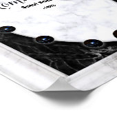 Sphere Graphics aus weißem und schwarzem Marmor Poster (Ecke)