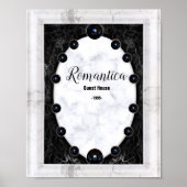 Sphere Graphics aus weißem und schwarzem Marmor Poster (Vorne)