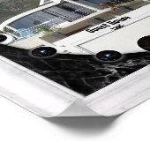 Sphere Graphics aus weißem und schwarzem Marmor Poster (Ecke)