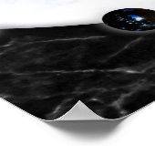 Sphere Graphics aus weißem und schwarzem Marmor Poster (Ecke)