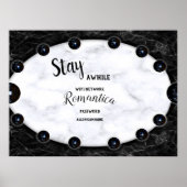 Sphere Graphics aus weißem und schwarzem Marmor Poster (Vorne)