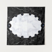Sphere Graphics aus weißem und schwarzem Marmor Wandteppich (Vorderseite (Horizontal))
