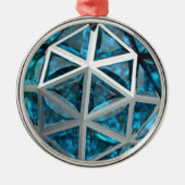 Sphere Topaz Gemstone Ornament Aus Metall (Vorne)