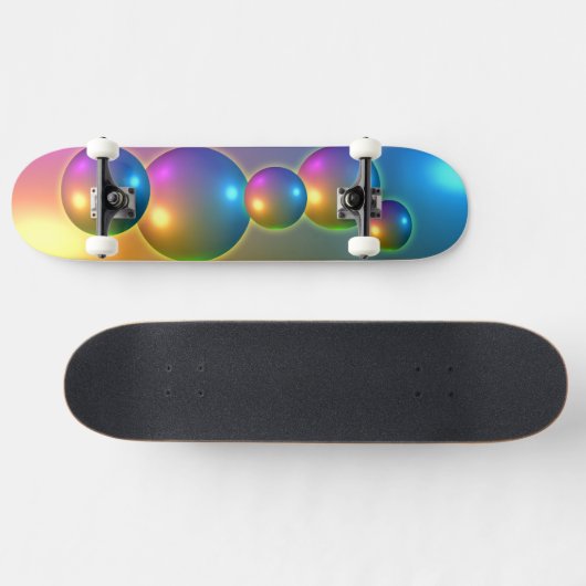 Spheres Shiny Skateboard (Horizontal)