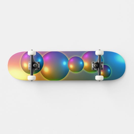 Spheres Shiny Skateboard (Horizontal)
