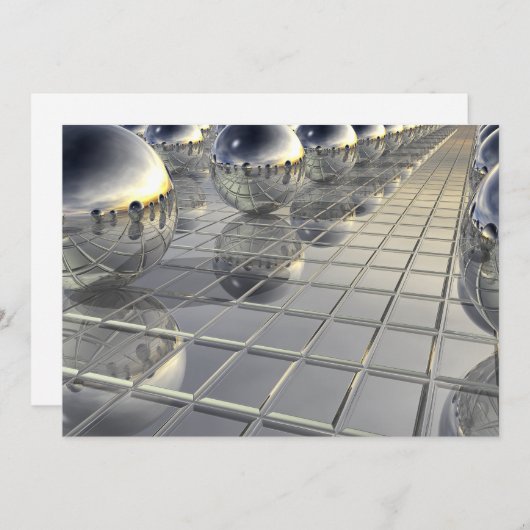 Spheres und Spiegel Feiertagskarte (Vorne/Hinten)