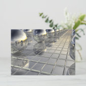 Spheres und Spiegel Feiertagskarte (Stehend Vorderseite)