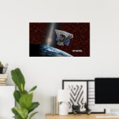 SPHEREx Galaxy Hunter Spacecraft Poster (Heimbüro)