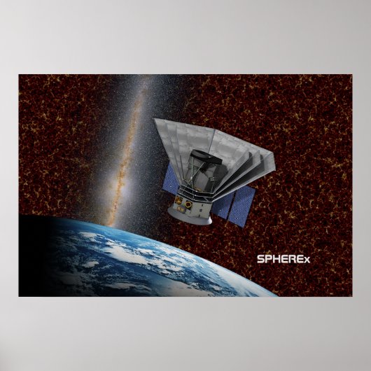 SPHEREx Galaxy Hunter Spacecraft Poster (Vorne)