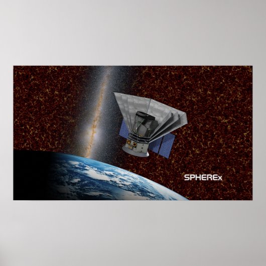 SPHEREx Galaxy Hunter Spacecraft Poster (Vorne)