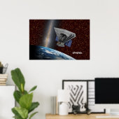 SPHEREx Galaxy Hunter Spacecraft Poster (Heimbüro)