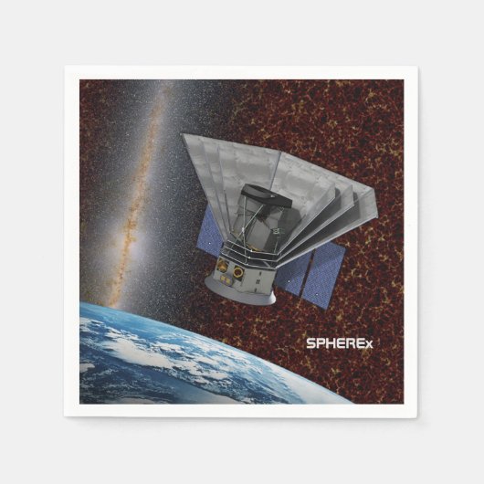 SPHEREx Galaxy Hunter Spacecraft Serviette (Vorderseite)