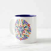 ~Spherical~ Schneeflocke-Tasse Zweifarbige Tasse (Vorderseite Links)