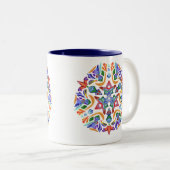 ~Spherical~ Schneeflocke-Tasse Zweifarbige Tasse (VorderseiteRechts)