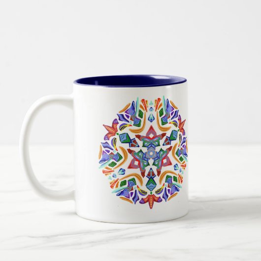 ~Spherical~ Schneeflocke-Tasse Zweifarbige Tasse (Links)