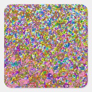 Spheroids Style Bio Design Orbs Quadratischer Aufkleber