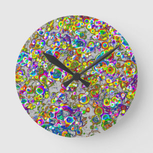 Spheroids Style Bio Design Orbs Runde Wanduhr