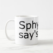 Sphinkter sagt, welche Tasse (Links)