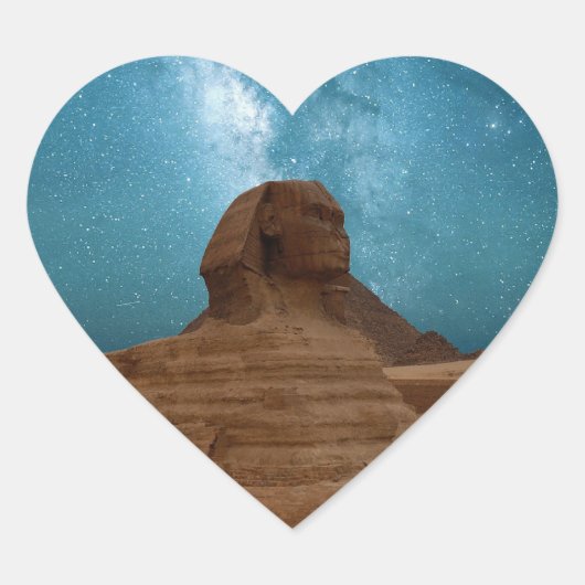 Sphinx: Ägypten Herz-Aufkleber (Vorderseite)