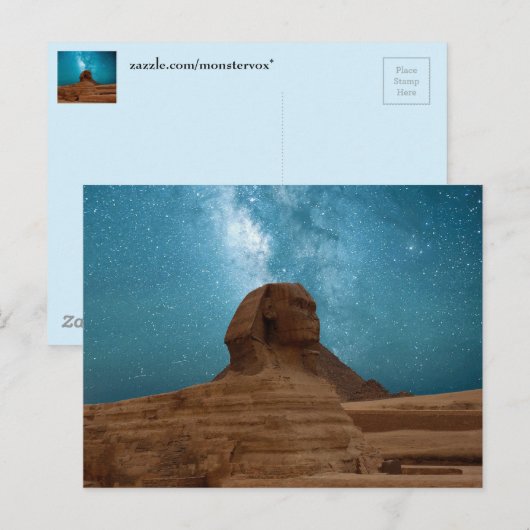 Sphinx: Ägypten Postkarte (Vorne/Hinten)
