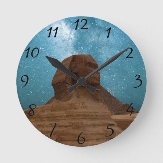 Sphinx: Ägypten Runde Wanduhr (Vorderseite)