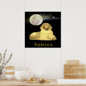 Sphinx auf Nachtplakat Poster (Küche)