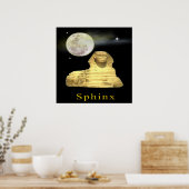 Sphinx auf Nachtplakat Poster (Küche)
