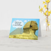 Sphinx Birthday Card Karte (Gelbe Blume)