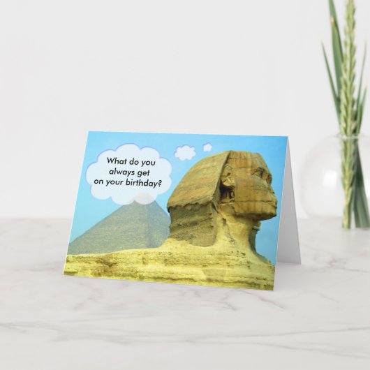 Sphinx Birthday Card Karte (Vorderseite)