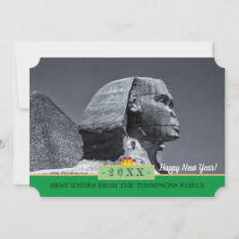 Sphinx, Cairo & Happy New Year! Card /Egypt Feiertagskarte