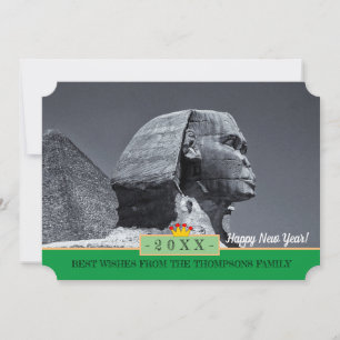 Sphinx, Cairo & Happy New Year! Card /Egypt Feiertagskarte
