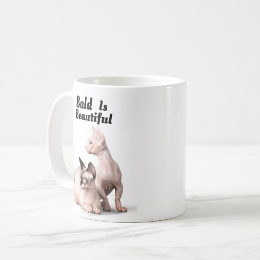 Sphinx Cat- Bald ist schön Kaffeetasse (Vorderseite Links)