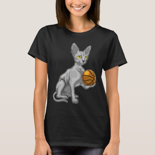 Sphinx Cat Basketball-Spieler Basketball T-Shirt (Vorderseite)