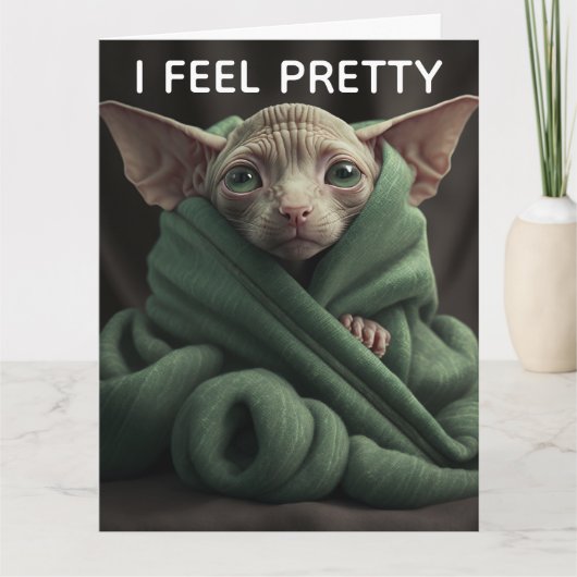 SPHINX CAT FUNNY BIRTHDAY GREETING CARD KARTE (Vorderseite)