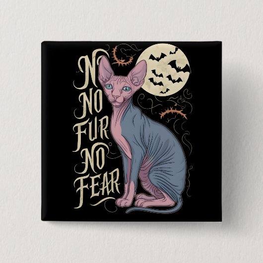 Sphinx Cat Horror Stories Button (Vorderseite)