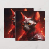 Sphinx Cat Warrior From Another Galaxy Einladung (Vorne/Hinten)
