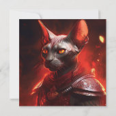 Sphinx Cat Warrior From Another Galaxy Einladung (Rückseite)