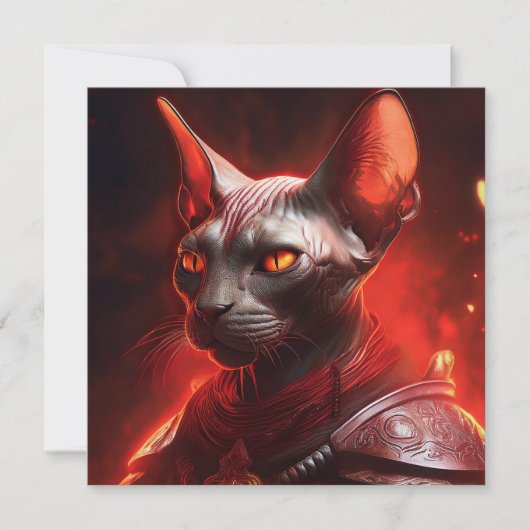 Sphinx Cat Warrior From Another Galaxy Einladung (Vorderseite)