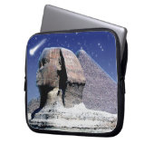 Sphinx & Comet über ägyptische Pyramiden Art Sleev Laptopschutzhülle (Vorderseite Links)