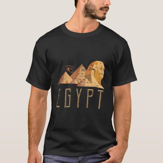 Sphinx Egypt Pyramid King T-Shirt (Vorderseite)