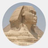 Sphinx giza runder aufkleber (Vorderseite)