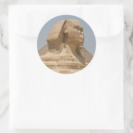 Sphinx giza runder aufkleber (Tasche)