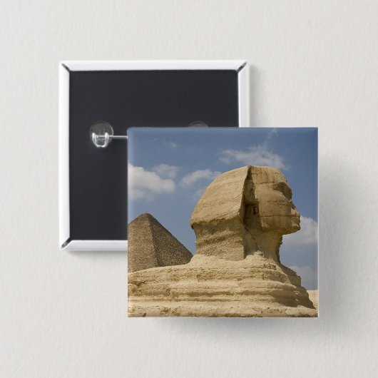 Sphinx, Gizeh, Al Jizah, Ägypten Button (Vorne & Hinten)