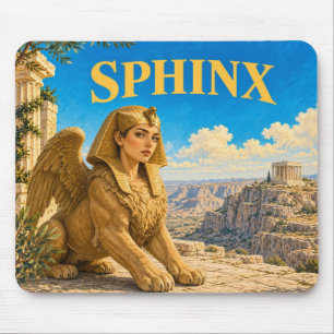 Sphinx, Gothic Fantasy Monster Mousepad