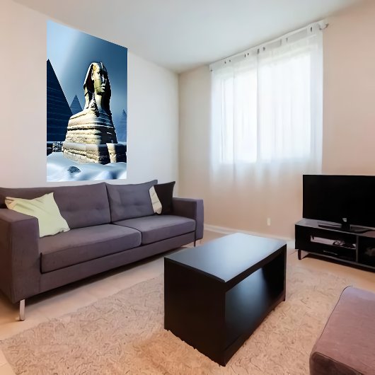 Sphinx im Schnee | AI Art Poster