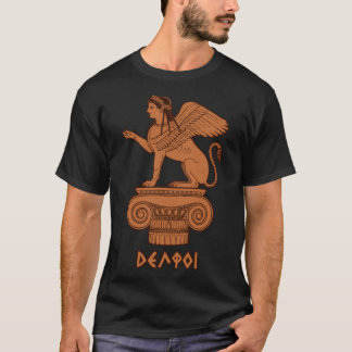 Sphinx in Delphi - Altgriechisch Rotfigurig T-Shirt