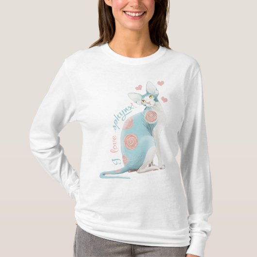 Sphinx in den Rosen! Meine Liebe! T-Shirt (Vorderseite)