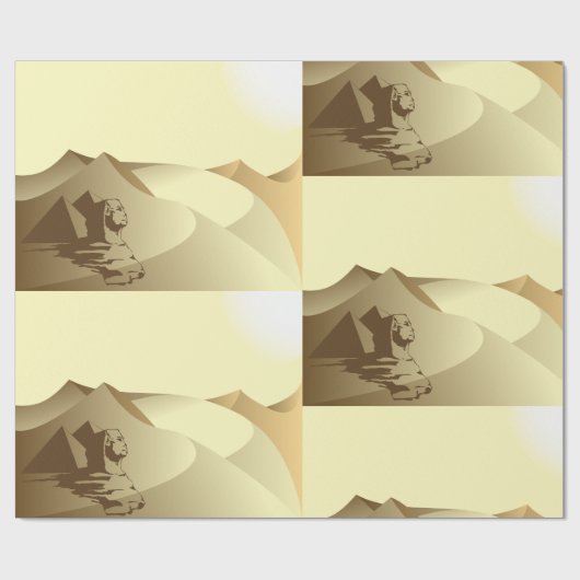 Sphinx in der Wüste Geschenkpapier (Flach)