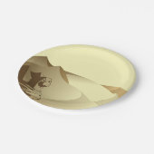 Sphinx in der Wüste Pappteller (Schrägansicht)