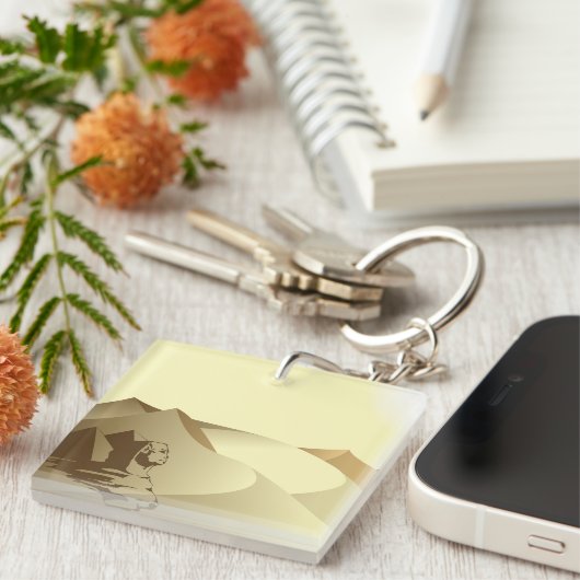 Sphinx in der Wüste Schlüsselanhänger (Vorderseite rechts)